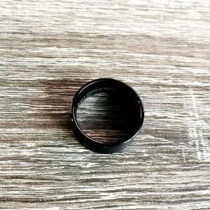 Tungsten Carbide black & gray ring, sz 13